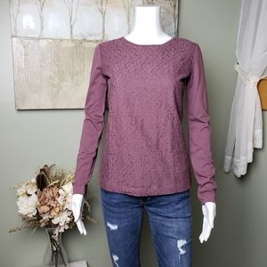 NWT Mauve Lace Top